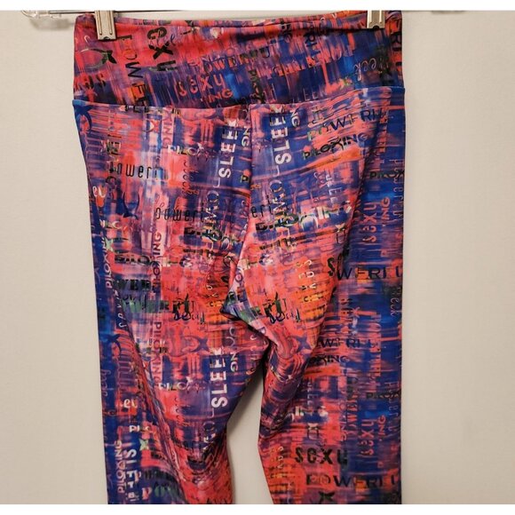 Piloxing Power Leggings All Over Colorful Print‎ Made-Brazil Mid-Rise Medium EUC - Picture 8 of 14
